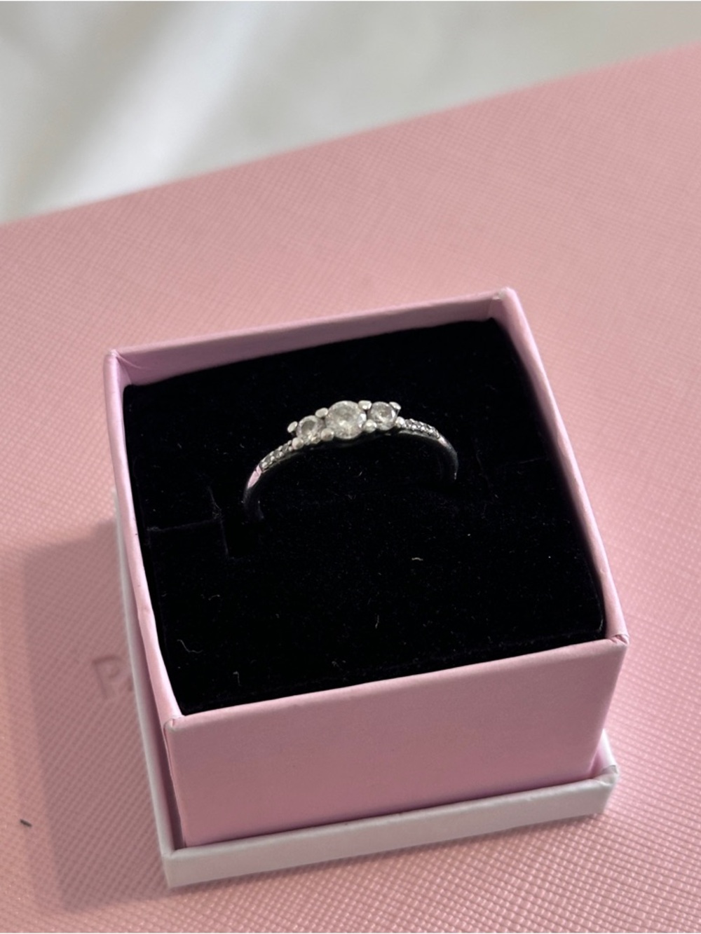 Pandora Clear Three-Stone Ring